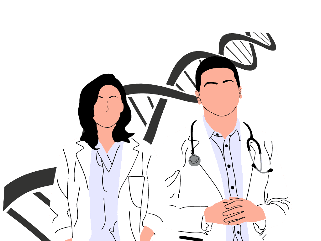 Illustration — résident·es du programme de génétique