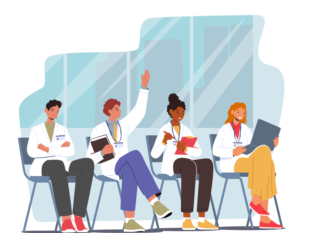 Illustration — résident·es et externes en stage
